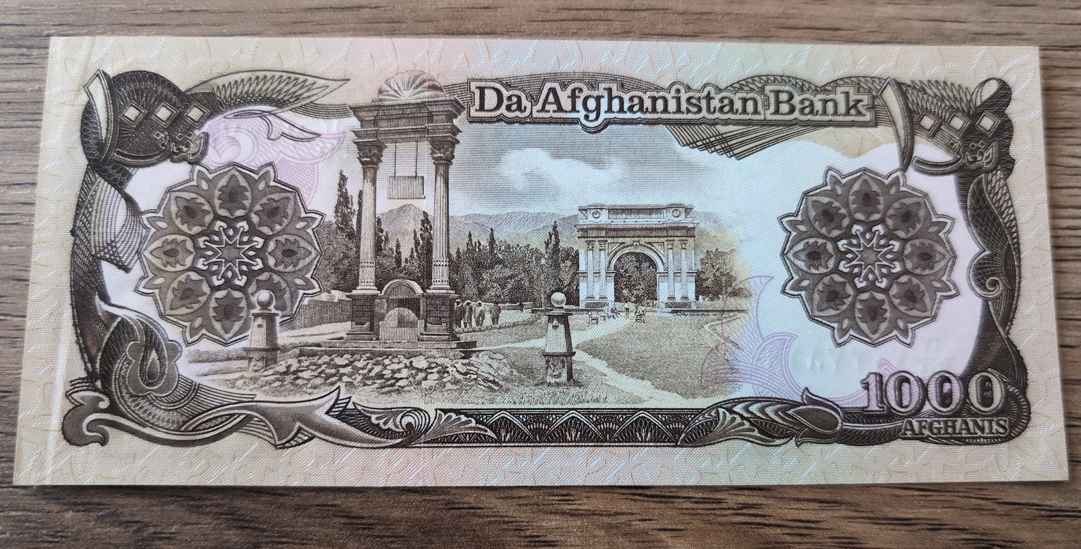 Billet Afghanistan 1000 Afghanis 1991