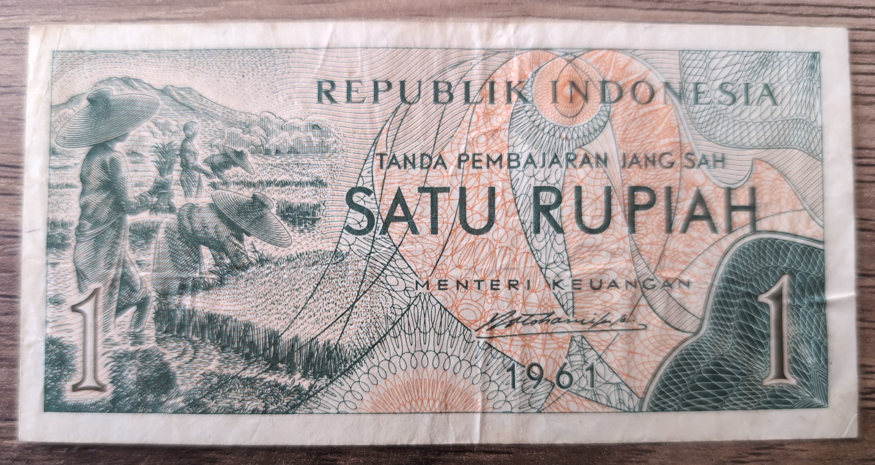 Billet ancien Indonésie 1961